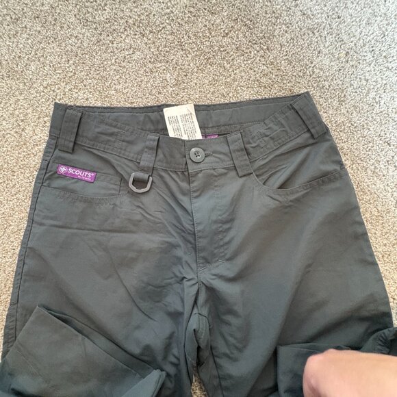 Boy Scouts of Canada Pants Trousers Zip Off Shorts Size 12 Kids Grey - Picture 6 of 10